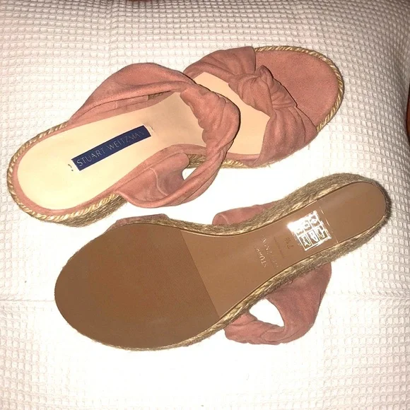 🆕 Stuart Weitzman Sarina Espadrille Wedge Slide - Picture 5 of 8